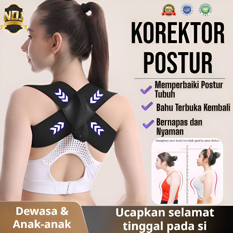 Postur Tegap Instan  Korset Koreksi Punggung - Perbaiki Postur Tubuh/Alat Terapi Tulang Punggung/Pos