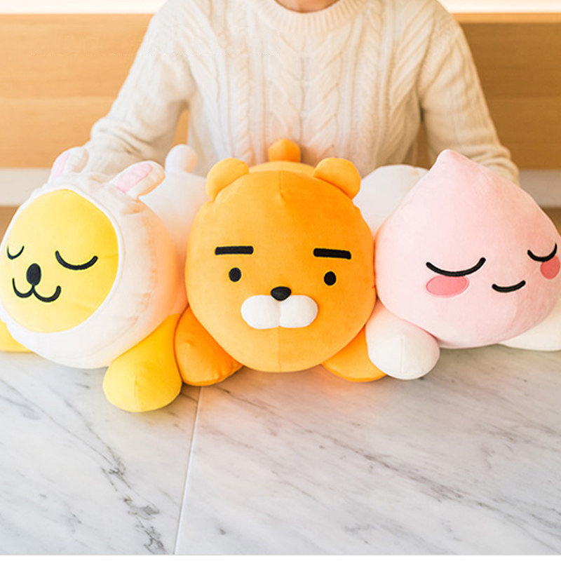 50cm Kawaii Ryan Plush Toy Pillow Kakao Apeach Muzi Anime Stuffed Doll Lovely Room Decor Soft Sofa C