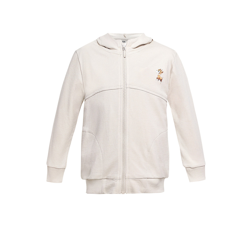 Qna Boy Akram Jaket Katun Panjang Anak Beige