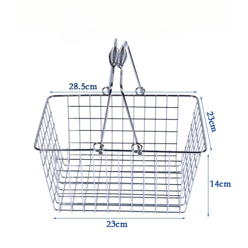 Norc Iron Storage Basket Rack Hollow Metal Wire Cosmetic Desktop Organizer for Fruit Mini Supermarke