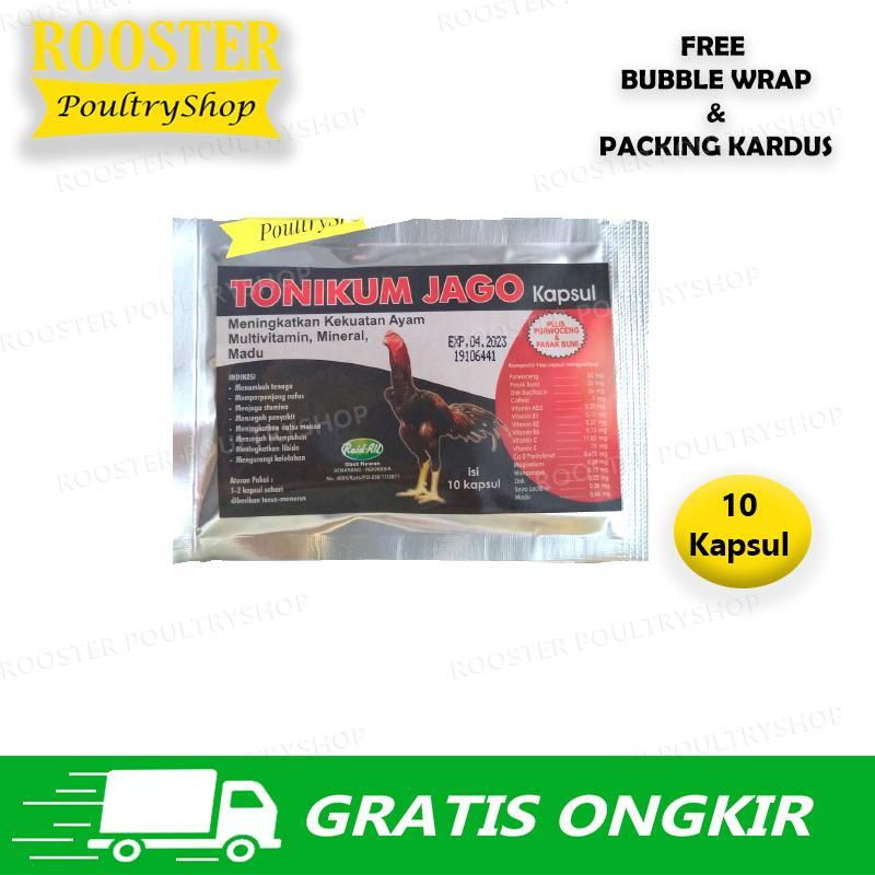 Rooster PoultryShop Vitamin Ayam Aduan Tonikum Jago 10 Kapsul Meningkatkan Kekuatan & Stamina Ayam P