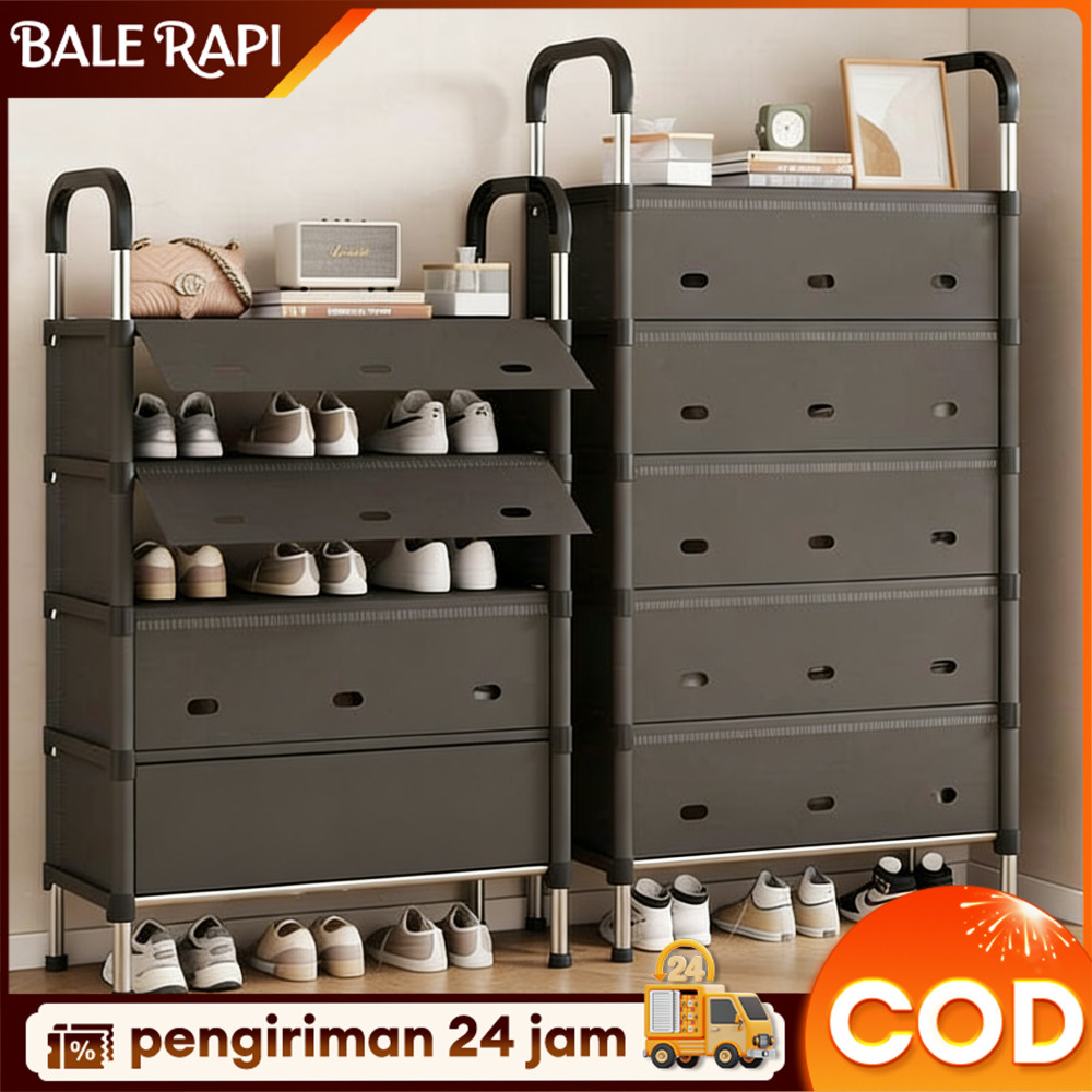 Rak Sepatu Susun Tertutup Rak Sepatu Anti Debu Rak Sepatu Portable Rak Sepatu Tertutup Anti Debu