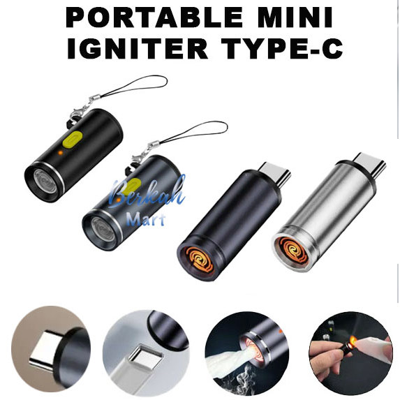 Electric Lighter for Easy Ignitions in Any Weather Condition Pemantik Api Elektrik Port Type C Korek