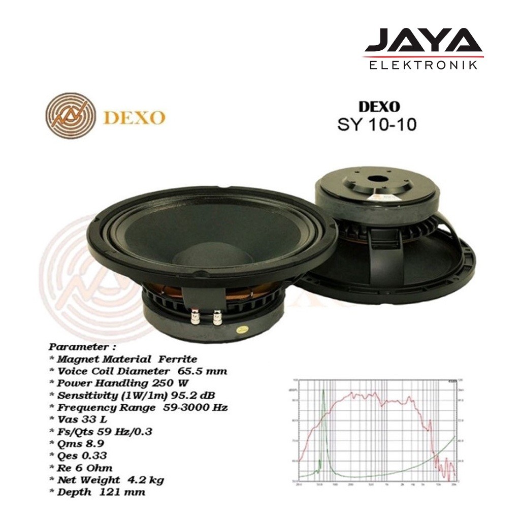 Speaker 10 Inch DEXO SY10-10 ORIGINAL/Komponen Speaker DEXO SY10-10
