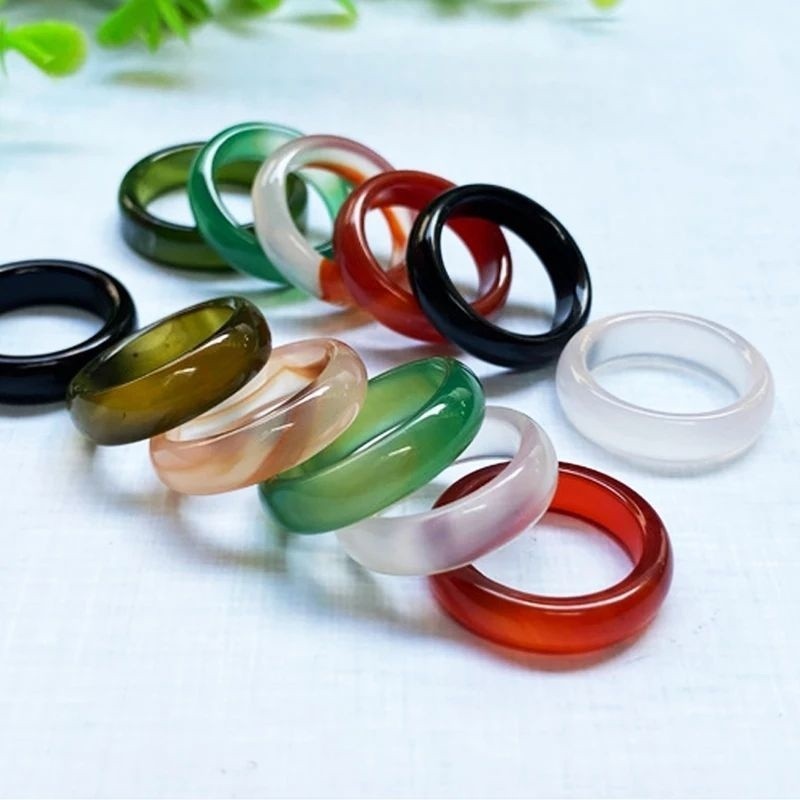 anggiaksesoris- Cincin Giok Jade Ring - Cincin Batu Giok Asli Pria Wanita - Cincin Giok Pria Wanita 