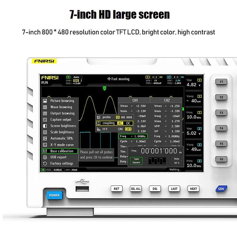 FNIRSI 1014D Digital Storage Oscilloscope 100MHz Dual Channel Oscilloscope Signal Generator