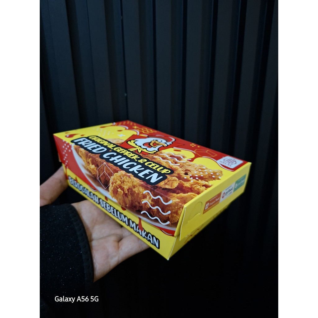 PROMOSIZE M -isi 100- IVORY Laminasi Paper Lunch Box Ayam celup Fried Chicken DkriukMURAHH