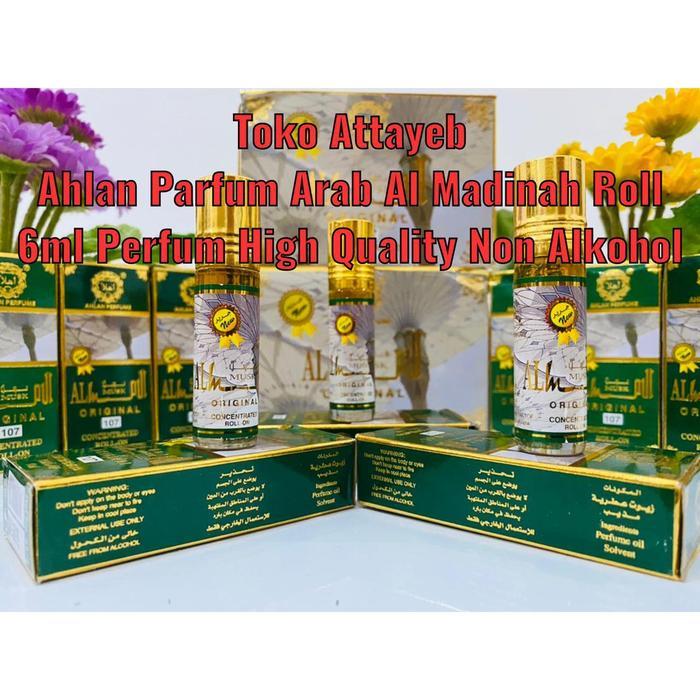 Ahlan Parfum Arab Al Madinah Roll 6ml Perfum High Quality Non Alkohol - Ahlan Al Madinah Roll 6ml