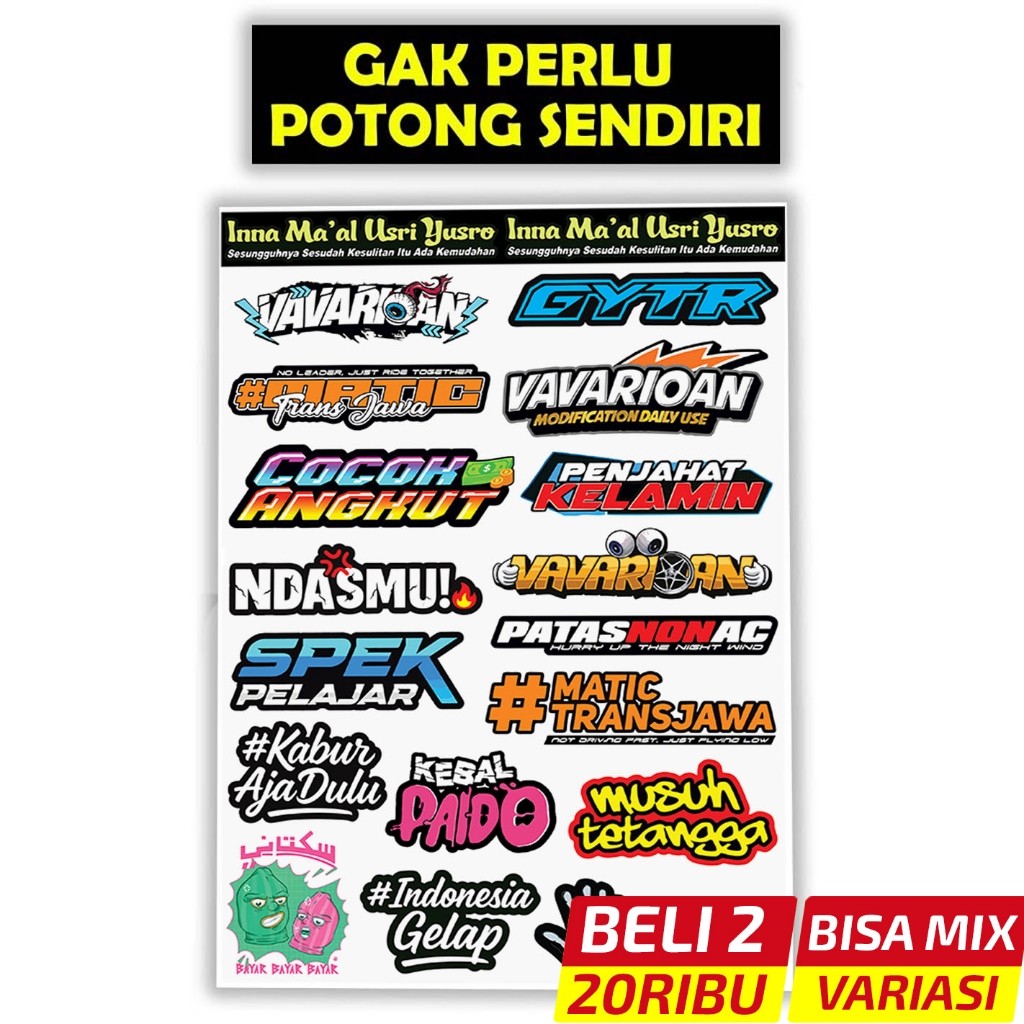 Stiker Motor, Sticker Motor, Stiker Motor Keren, Stiker Racing Motor, Stiker Sponsor Racing
