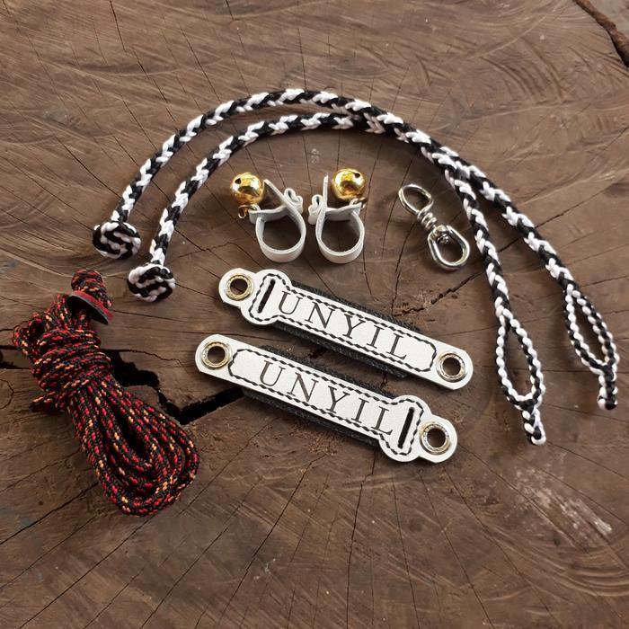 Angklet Nama Fullset Anklet Gelang Kaki Burung Hantu Elang Gagak - PUTIH x HITAM, TYTO ALBA