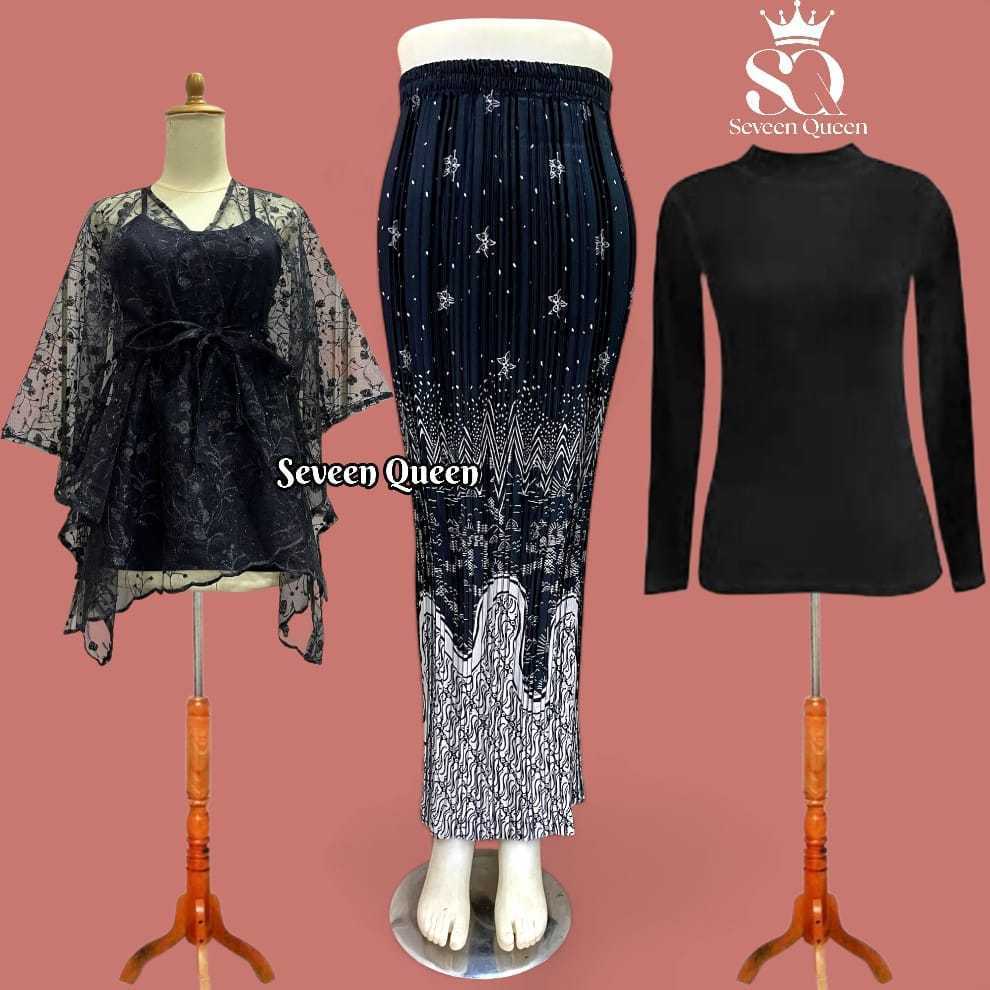 DISKON  Baju Kondangan Wanita Kekinian Remaja Hijab Non Hijab One Set Kebaya Modern Brokat Wisuda Tu