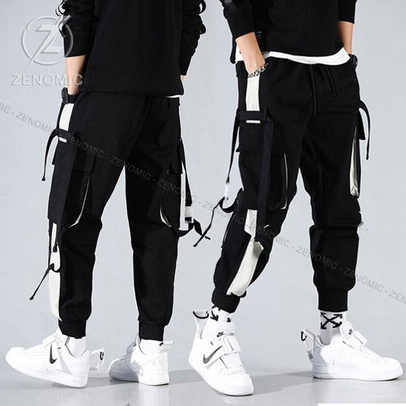 GADINGKU_  CELANA CARGO PANTS MEN SIX POCKET JOGGER TRENDY FASHION LOOSE VERSI KOREA STYLE