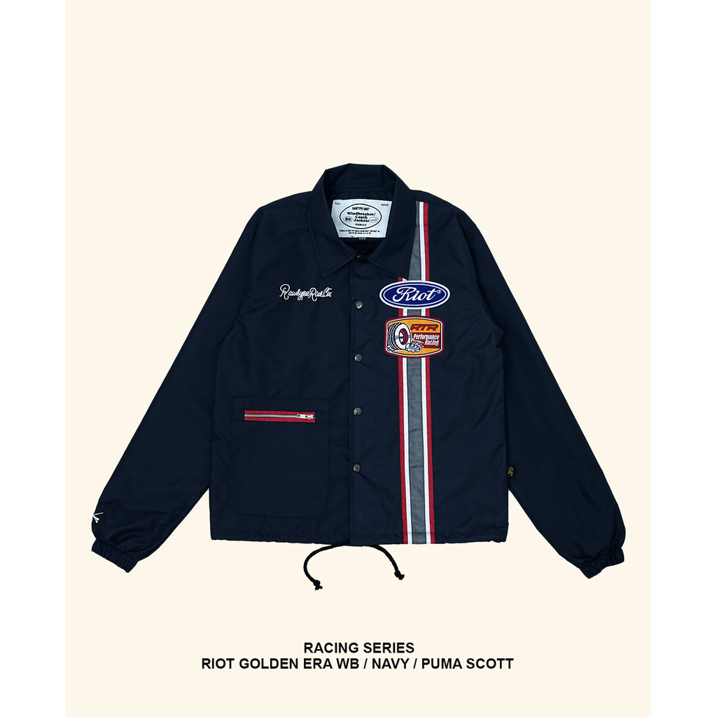 RAWTYPE RIOT Golden Era Winbreaker - Navy