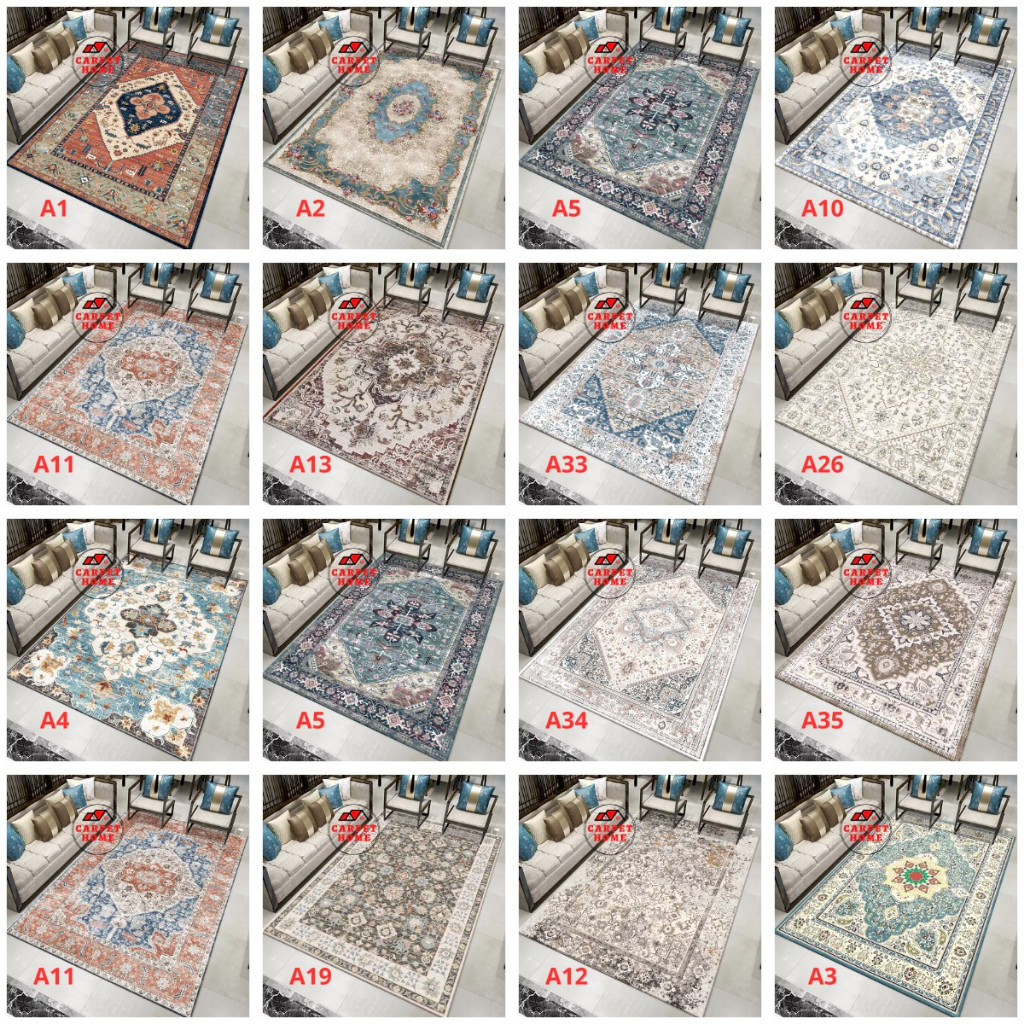 Rizki28 - Karpet Lantai Polyester 160X210/200x270 Motif