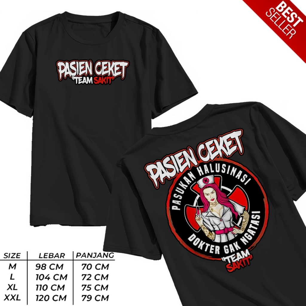 KAOS PASIEN CEKET BAJU TEAM SAKIT TERBARU KAOS DISTRO PRIA WANITA PREMIUM BISA COD