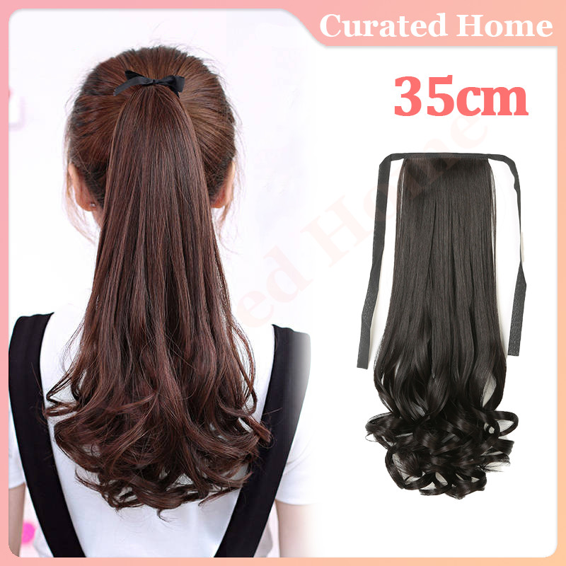 Rambut Wig Ponytail Untuk Anak Rambut Palsu 35cm/ Ponytail Model Pendek Keriting