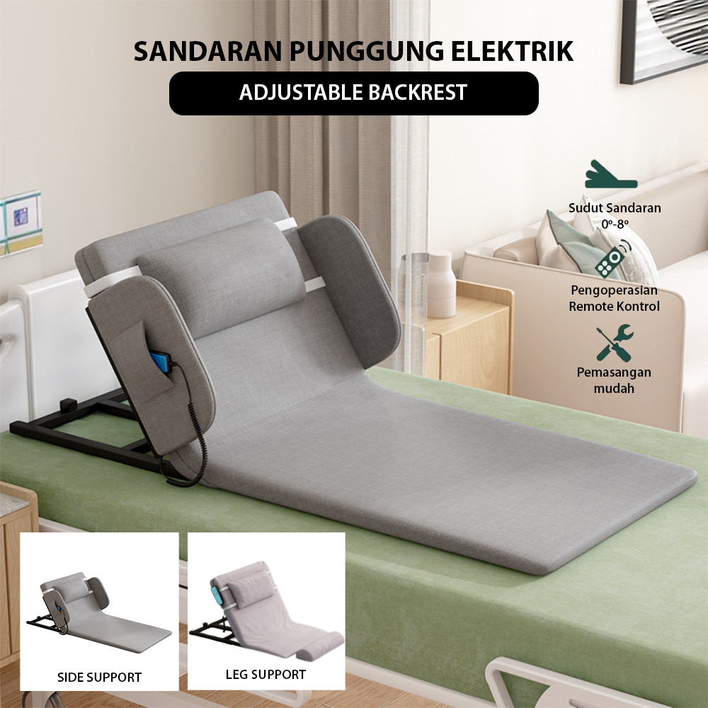 Backrest Elektrik Ranjang Kasur Perawatan Sandaran Punggung Lansia Wanita Hamil Ranjang Rumah Sakit 