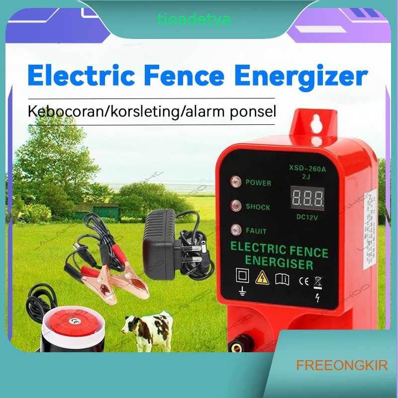 Electric Fence Energizer / alat kejut pagar listrik hewan 2J Kandang Kejut 10km Perkebunan Peternaka