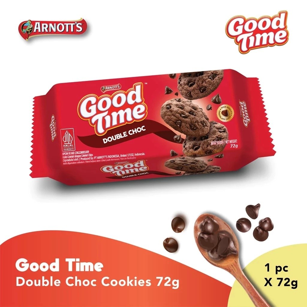 GOOD TIME Biscuit cookies 72gr Double choco All Varian Coklat Kopi Classic rainbow coffe milky vanil