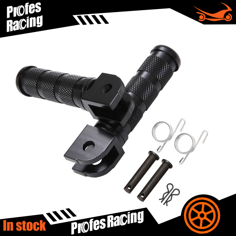 Universal C Aluminum Retro Footrests Foot Pegs Pedals 1 Pair for Honda Dax Monkey Motorcycle Bike AT