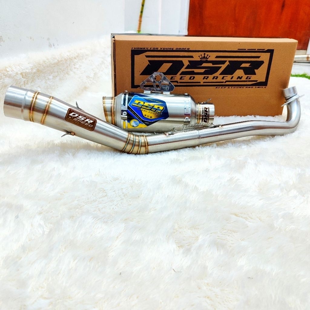 Knalpot DSR tipe Gp1 Pro GTX Boreup Harian pemasangan standrt Jupiter Z1 Vega 130cc-200cc Bore UP ha