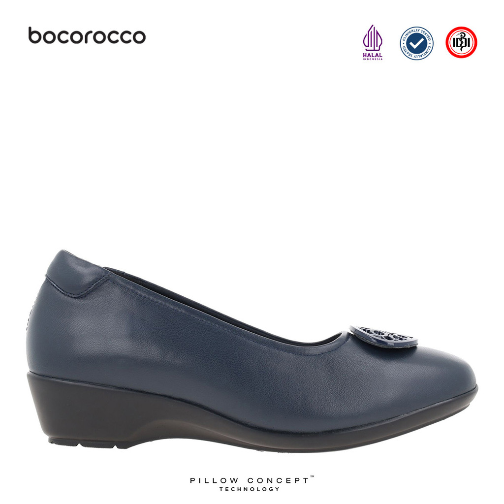 Bocorocco D. Arabela 08 navy - Sepatu Wedges Wanita