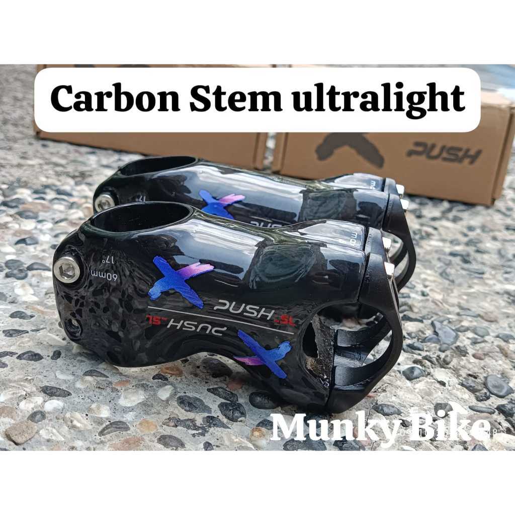 Xpush Stem Full Carbon Ultralight Clamp 25.4 fork OS 28.6 mm minus 17 Derajat sepeda anak Pushbike B