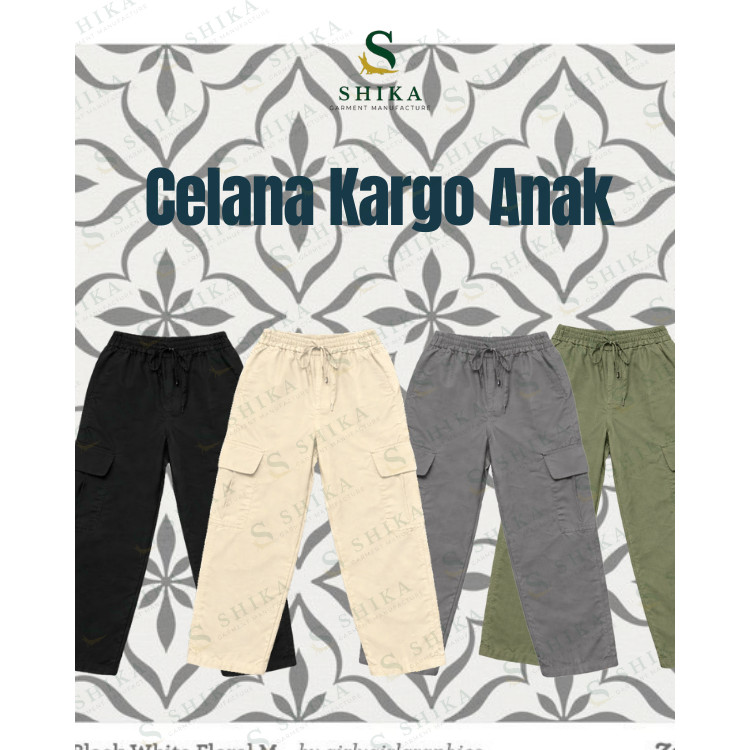 Celana Cargo anak perempuan Usia 1-13 Tahun Kargo Anak