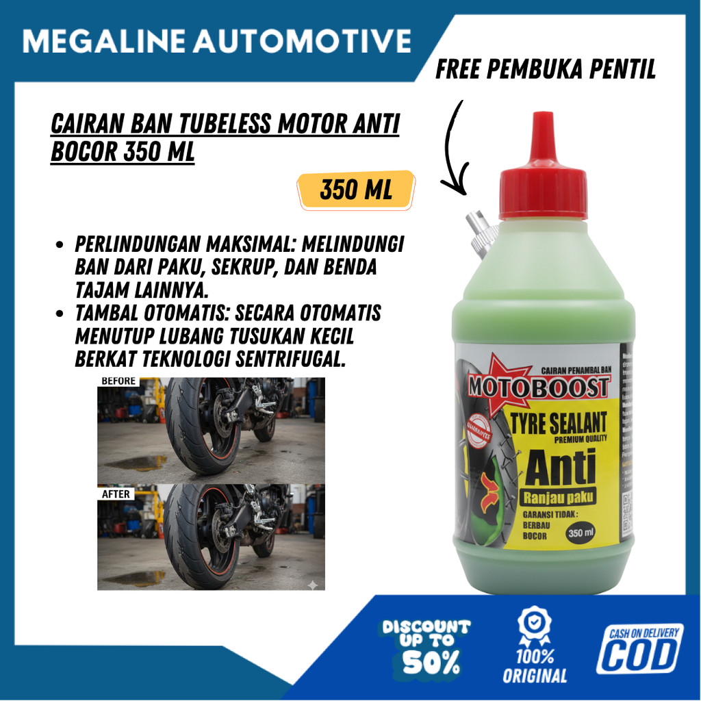 Cairan Ban Tubeless Motor Anti Bocor 350 ML