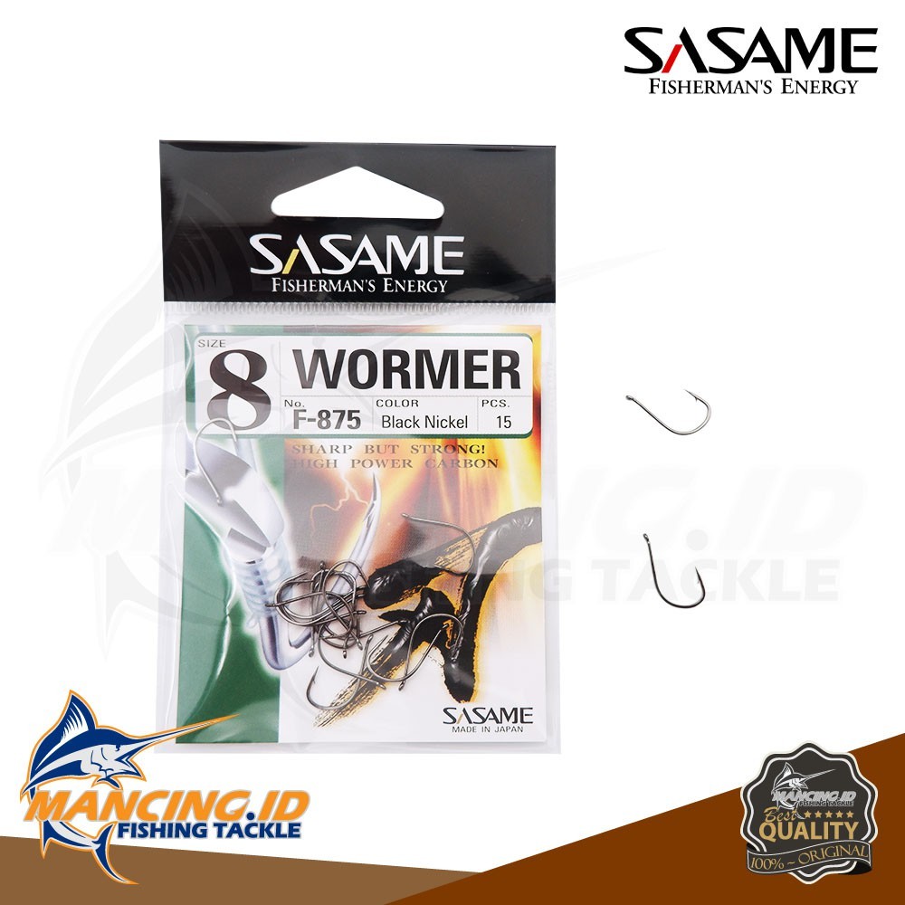TERBARU Sasame WORMER F-875 Ring Carbon Hook Kail Pancing Ikan Mas Gurame Bawal Patin Anti Moncel Ma
