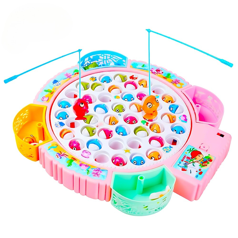 Mainan Anak FISHING GAME 44PCS Pancing Ikan Elektrik Music Game Set Papan Pancingan