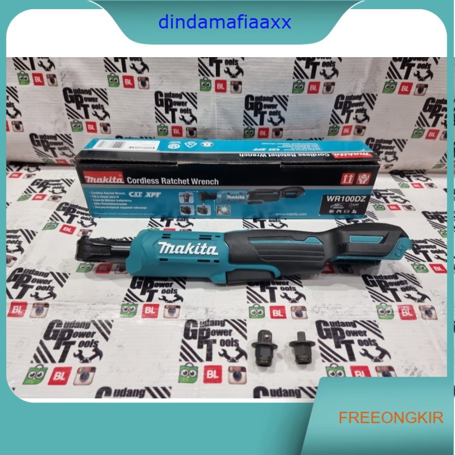 Mesin Ratchet Cordless Makita Ratchet Baterai Cordless WR100DZ Rachet Sock 12V WR100DZ WR 100DZ