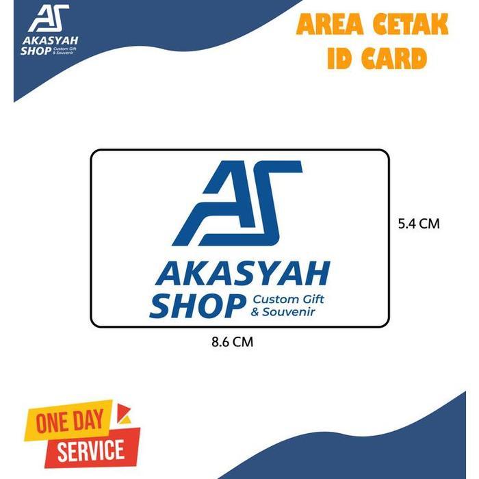 Lanyard + ID Card Custom Desain Print 2 SISI Free ID Card Holder