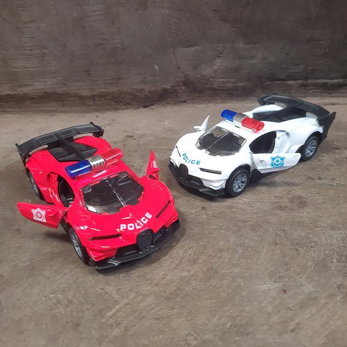 DIE CAST BUGATTI CHIRON POLICE CAR - Putih