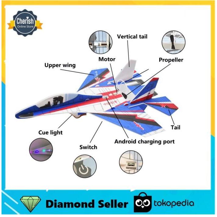 Mainan Pesawat Foam Elektrik | Pesawat Terbang Busa Elektrik Recharge