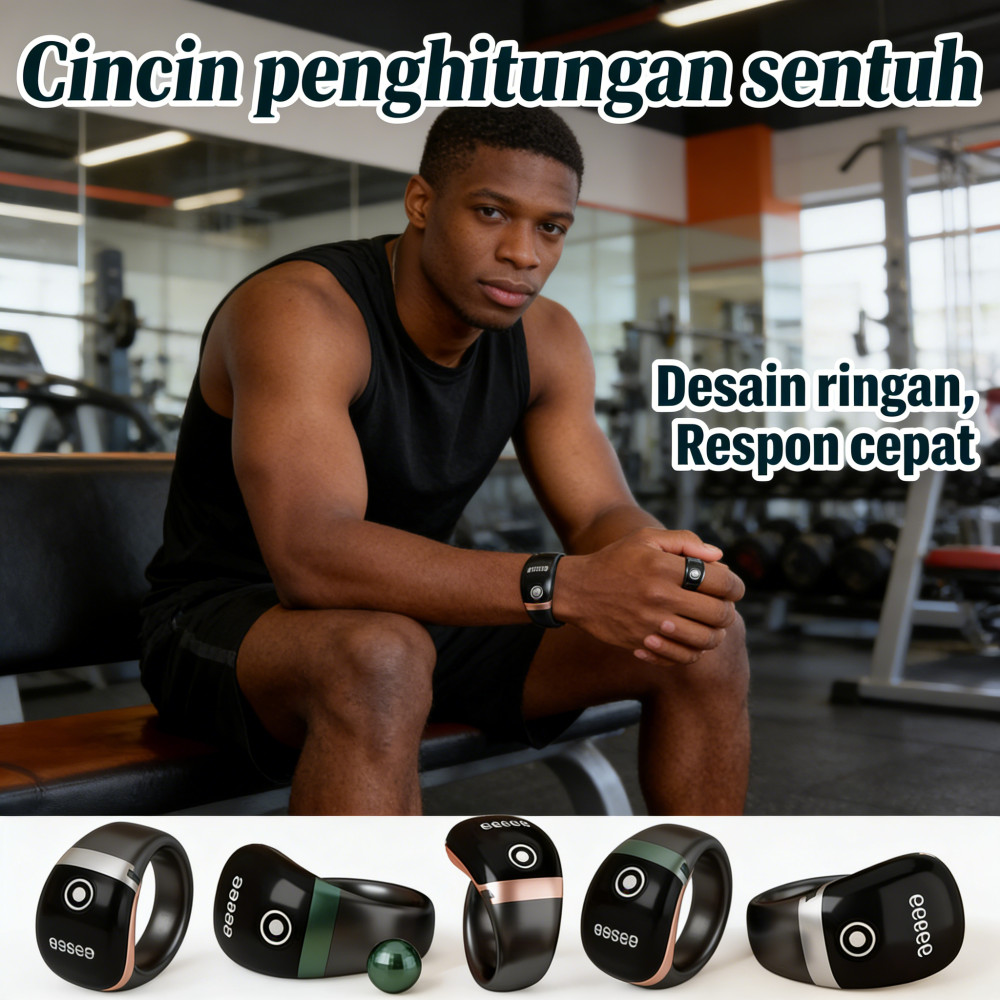 Tasbih Digital Smart Ring Bluetooth Vibration Reminde Ring Lite Zikr Cincin Muslim Multifunctional L