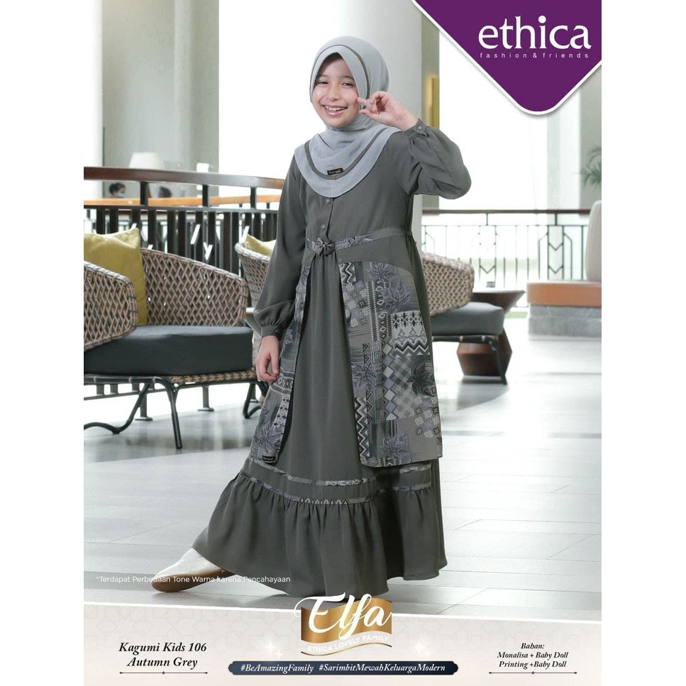 [BISA COD] ELFA 232 AUTUMN GREY ETHICA KOKO DEWASA KAHFI 195 AUTUMN GREY GAMIS DEWASA KAGUMI 235 AUT