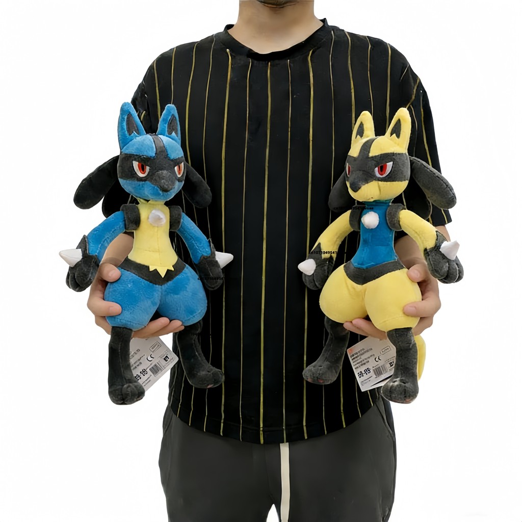 Lucario Plush Toy Pokemon Lucario Plush Riolu Plushies Pikau Pelue Stuffed Doll Xmas Gifts Doll Soft