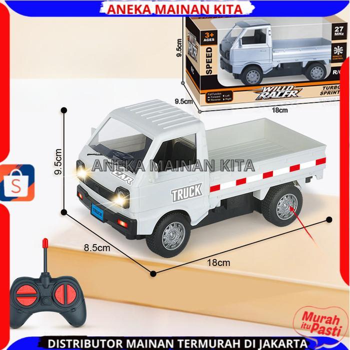 PROMO DISKON Mainan Mobil  Remote Rc Pick Up Suzuki Carry Scale 1:20 Batre Cas Rc Cargo Pick-Up - RC