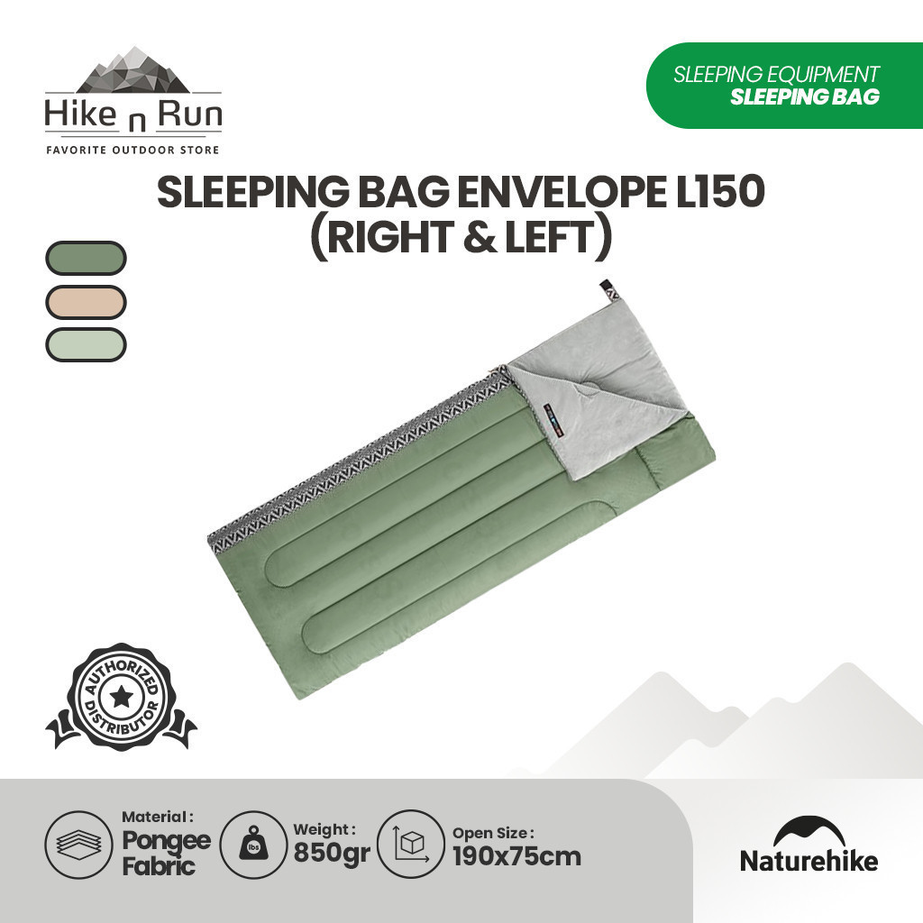 Kantong Tidur Camping Naturehike L150 NH20MSD05 Sleeping Bag Cotton Hangat Tanpa Hoodie