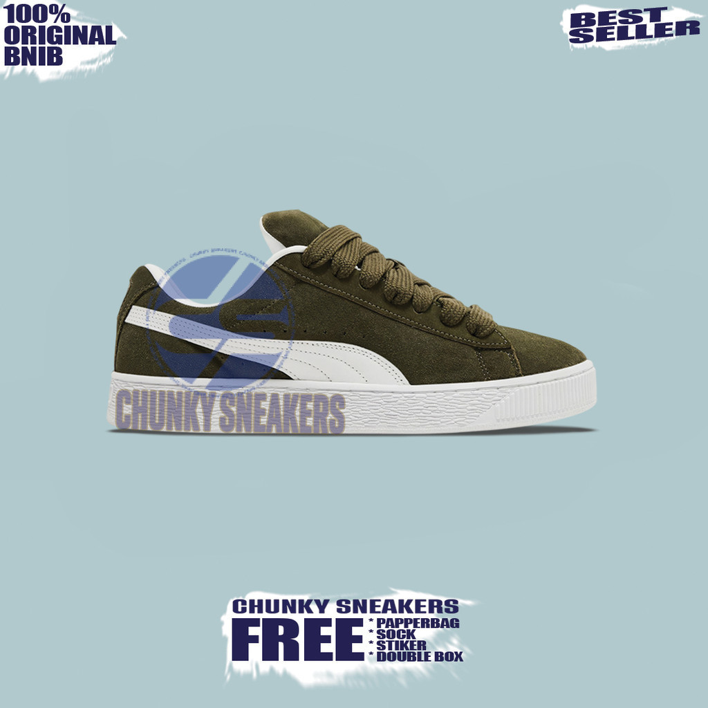 Sepatu Sneakers Puma Suede XL Dark Olive 100% Original BNIB Unisex