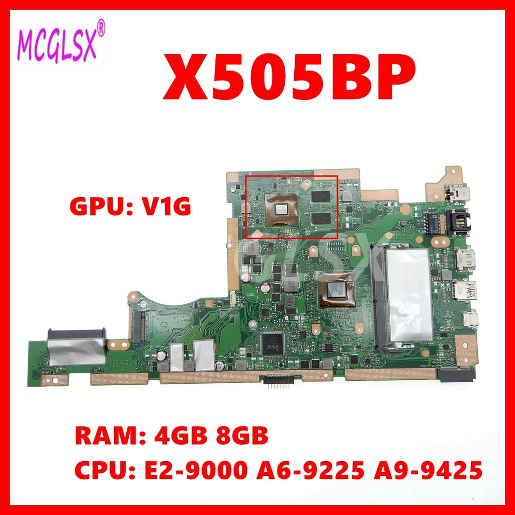X505BP Laptop Motherboard For Asus K505B X505B X505BA A580B X505BAB Mainboard E2-9000 A6-9225 A9-942