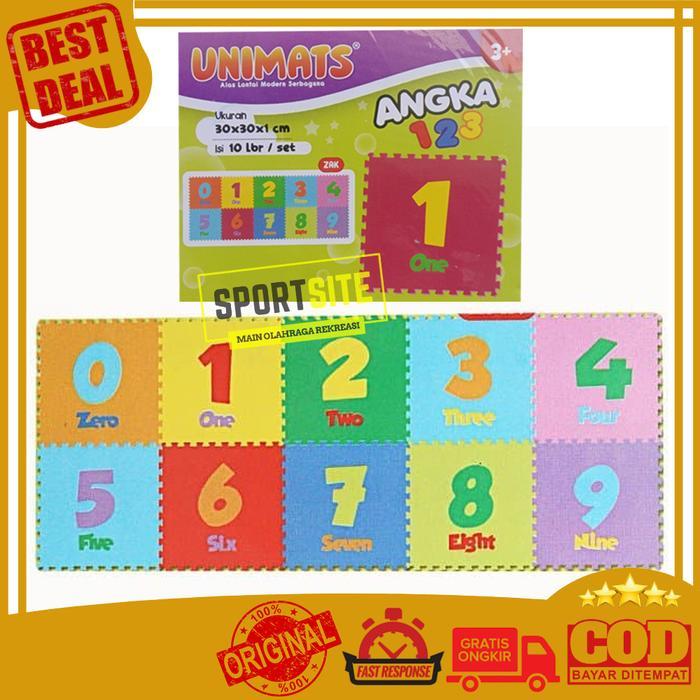 Evamat Angka Gambar. Karpet Karet Puzzle Mainan Anak Berhitung - Angka
