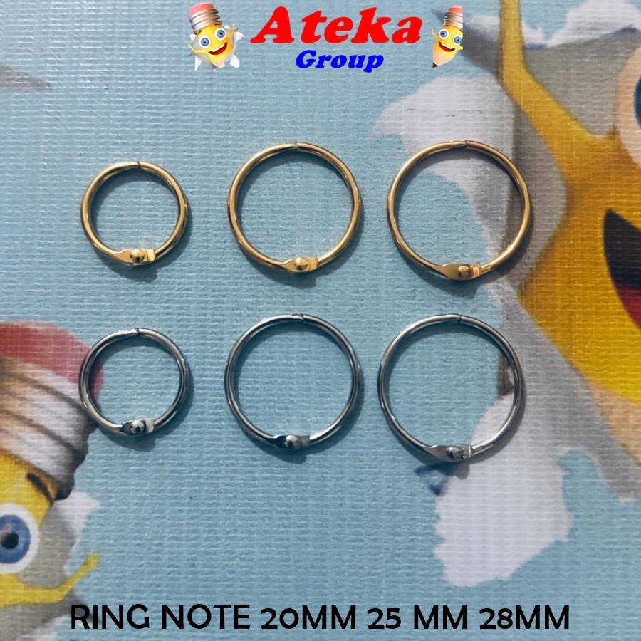 [BKS/12PCS] METAL RING BUKA TUTUP 20MM 25MM 28MM SILVER GOLD METAL RING BUKU