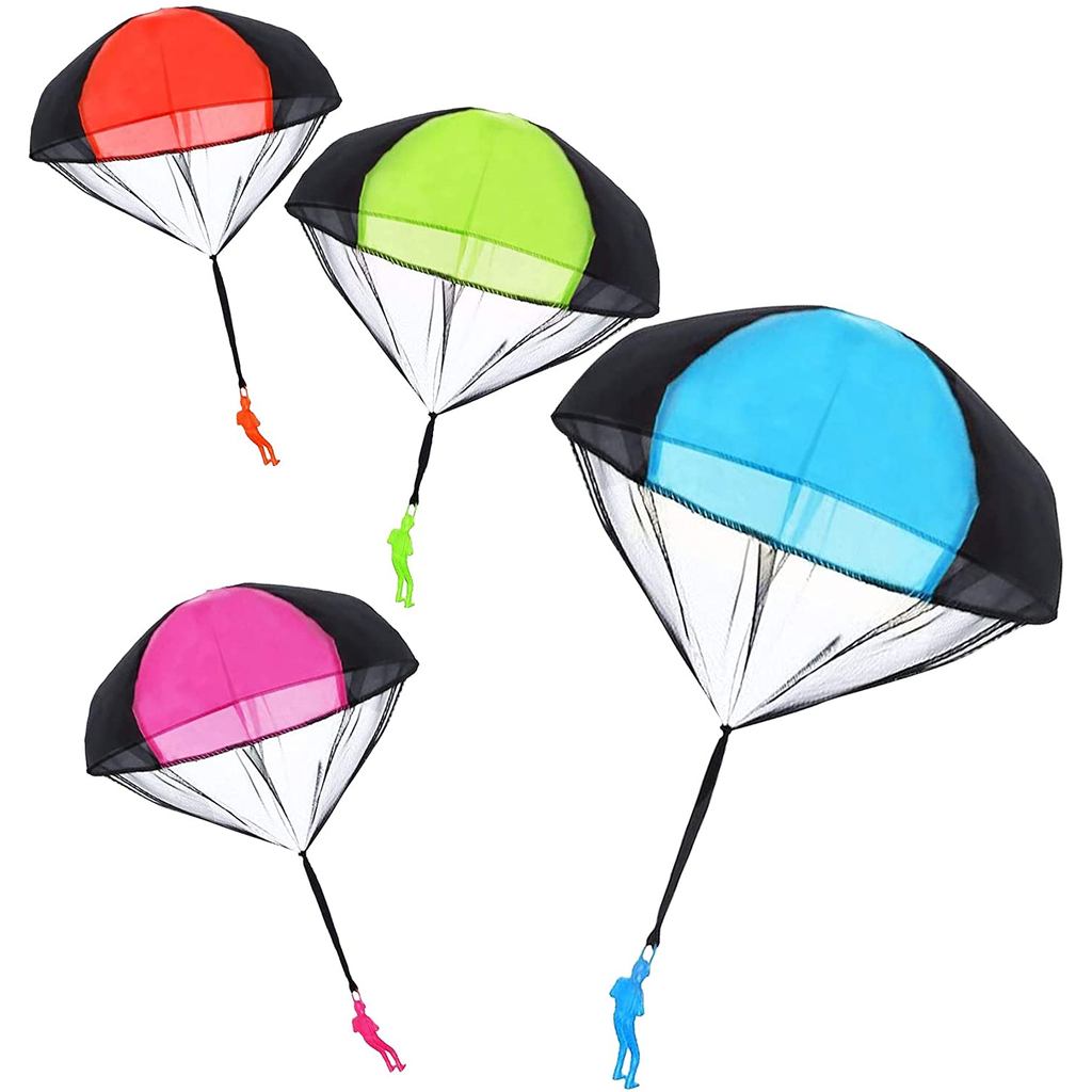 5pcs/lot Paraute Toy  No Tangle Throw Paraute Men Outdoor Sport Toy ildren Paratrooper Toy Hand Thro