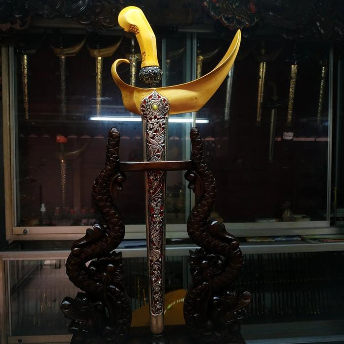 Set Warangka Keris Ladrang Solo Kayu Kemuning Pendhok Topeng Prasaja