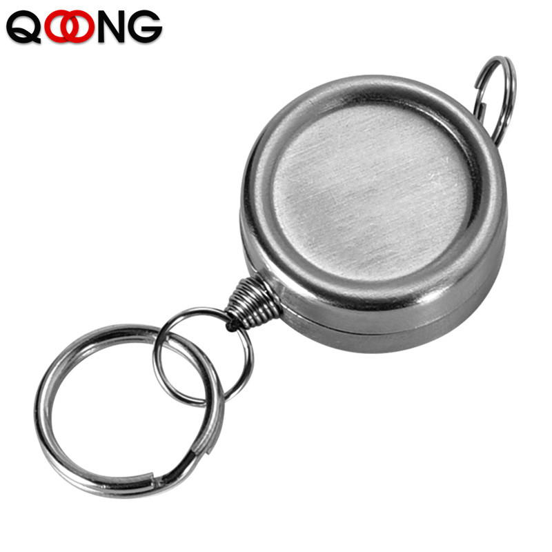 2 PCS Resilience Kevlar Rope Elastic Keya keyring Sporty Retractable Alarm Keyain Anti-lost telescop