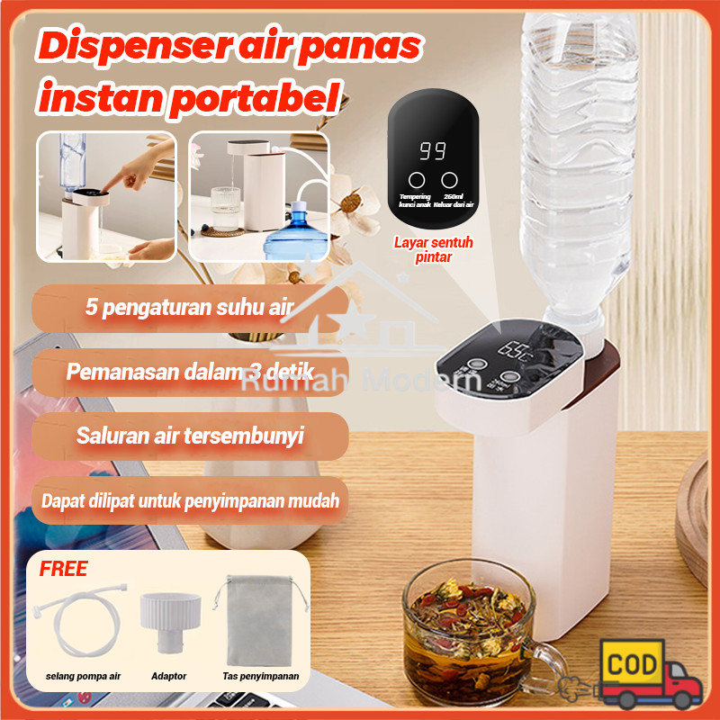 [COD] Dispenser Air Layar Sentuh Dispenser Mini Air Panas Desktop Pemanas Instan Elektrik 3 Detik Di