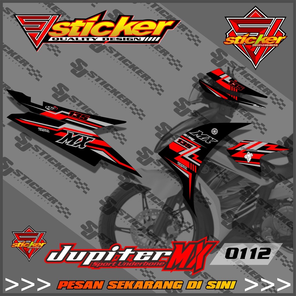 0112 (Cod) Striping Yamaha Jupiter MX New 135 - Striping Variasi Jupiter MX New 135 Semi Full