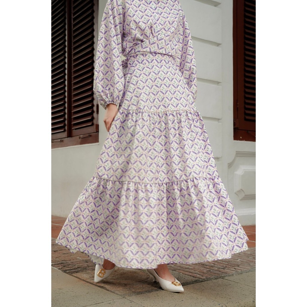 Benang Jarum - Reverie Tiered Skirt - Purple